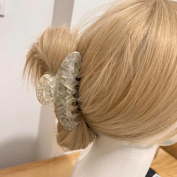 Large Hair Claw Clips Acrylic Tortoise French Butterfly Strong Hold Women Girls - Picture 3 of 8